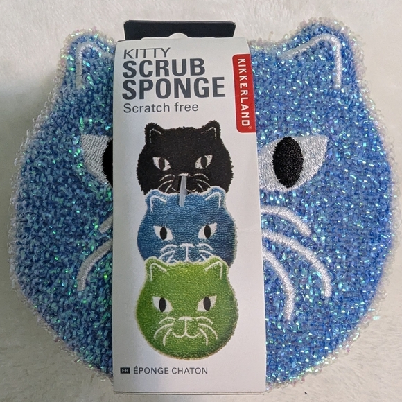 Cat Sponges Set - 3 Pack NWT Kikkerland kitchen tool, decor, gift - Picture 9 of 11